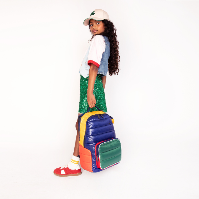Trendy backpack for children from 6 years. The Jeune Premier New Bobbie Puffer Pop is a rework of the classic Bobbie model.