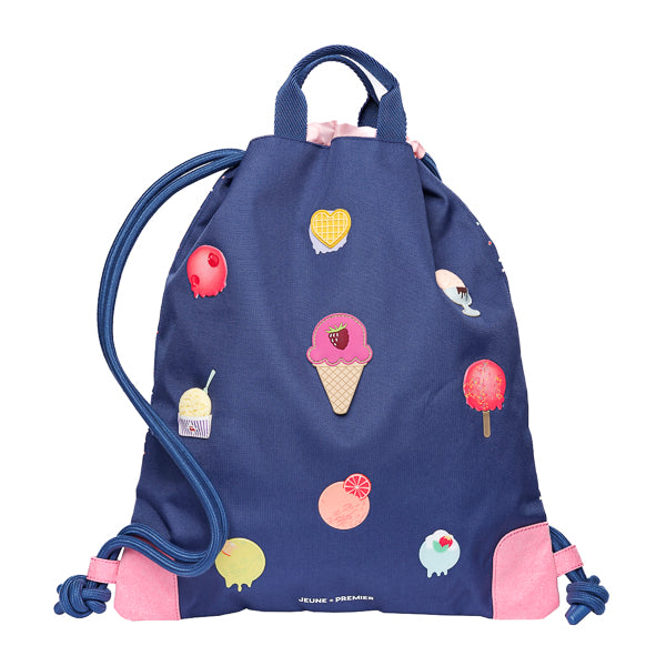 City Bag Disco Dip by Jeune Premier – blue girls’ gym and swim bag with colourful ice cream print