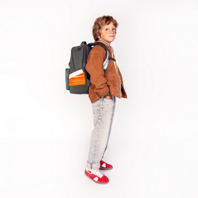 Trendy backpack for boys from 6 years. The Jeune Premier New Bobbie Camp Life is a rework of the classic Bobbie model.