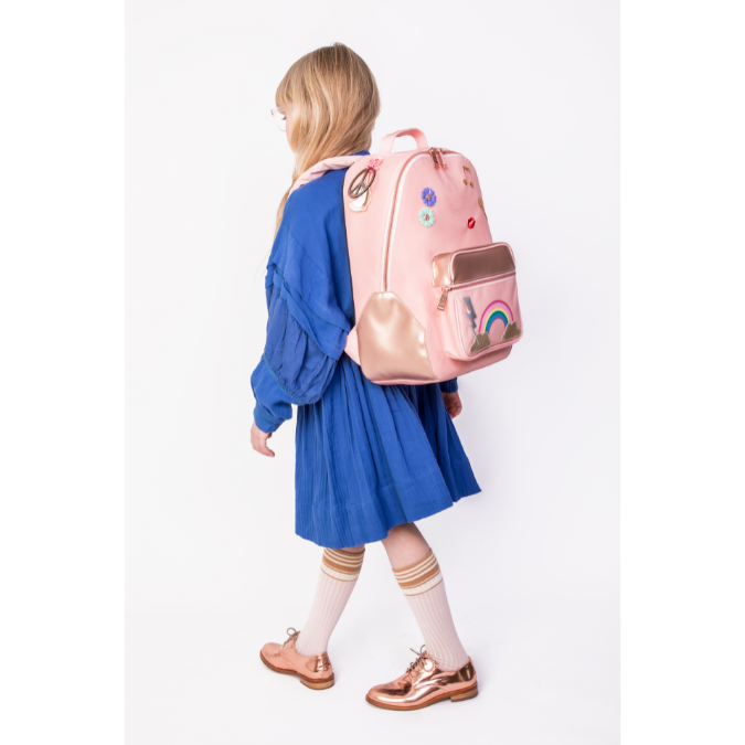 Trendy backpack for girls from the first year of primary school onwards. The New Bobbie Lady Gadget Pink is a rework of the classic Bobbie model.