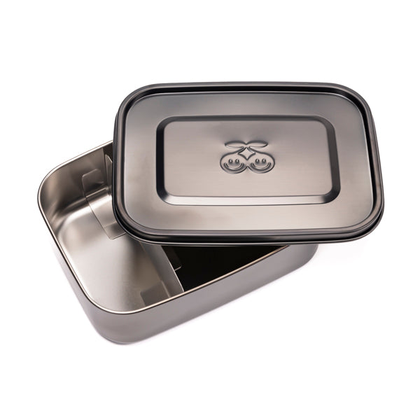 Jeune Premier Black Nickel stainless steel lunch box for kids, dishwasher safe.