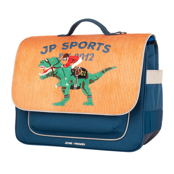 Trendy schoolbag for children from 6 to 8 years old. This Jeune Premier It Bag Midi Polo Dino is a real back-to-school essential.