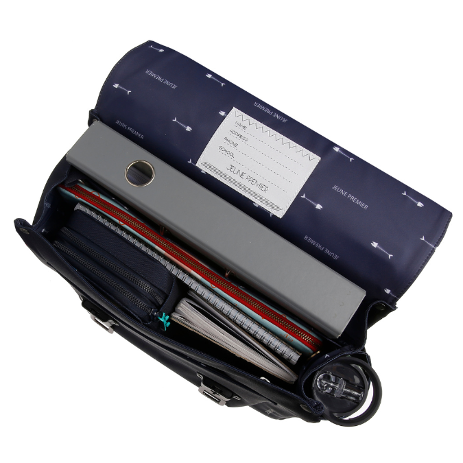 Check out the Jeune Premier bestseller: the It Bag Midi schoolbag is a true back-to-school essential. The navy blue Mr. Gadget design full of cool gadgets is Jeune Premier's all-time bestseller for boys.