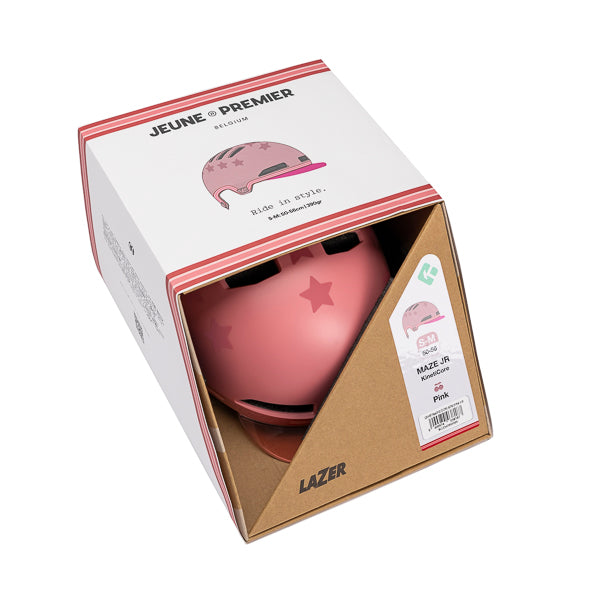 Fashionable Jeune Premier x Lazer bike helmet with KinetiCore technology for kids and teens. A new standard in unequalled safety and fashion is born!