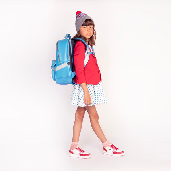 Trendy backpack for children from 6 years. The New Bobbie BFF Blue is a rework of the classic Bobbie model.