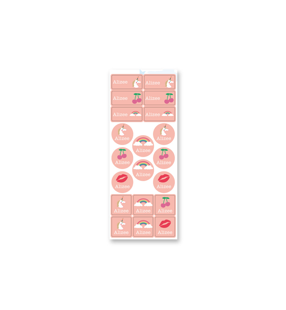 Clothing Label Set - Lady Gadget Pink