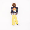 Boy wearing Jeune Premier It Bag Midi King of the Cobbles school bag, age 6 to 8