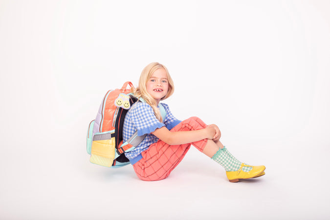 Jeune Premier New Bobbie Puffer Pastel Party – ergonomic school backpack for girls aged 6+