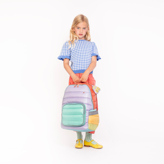 Jeune Premier New Bobbie Puffer Pastel Party – ergonomic school backpack for girls aged 6+