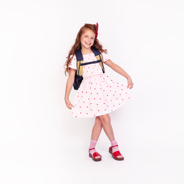 Trendy backpack for children from 6 years. The New Bobbie Love Cherries is a rework of the classic Bobbie model. 