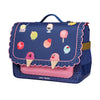 Jeune Premier It Bag Midi Disco Dip – kids' school bag for girls aged 6–8, navy and pink, side view
