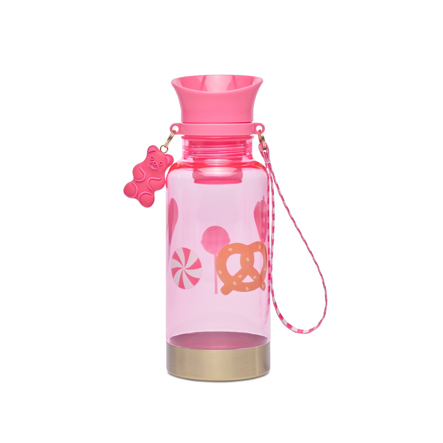 Jeune Premier Drinking Bottle Candy – eco-friendly reusable water bottle with pink candy print for kids