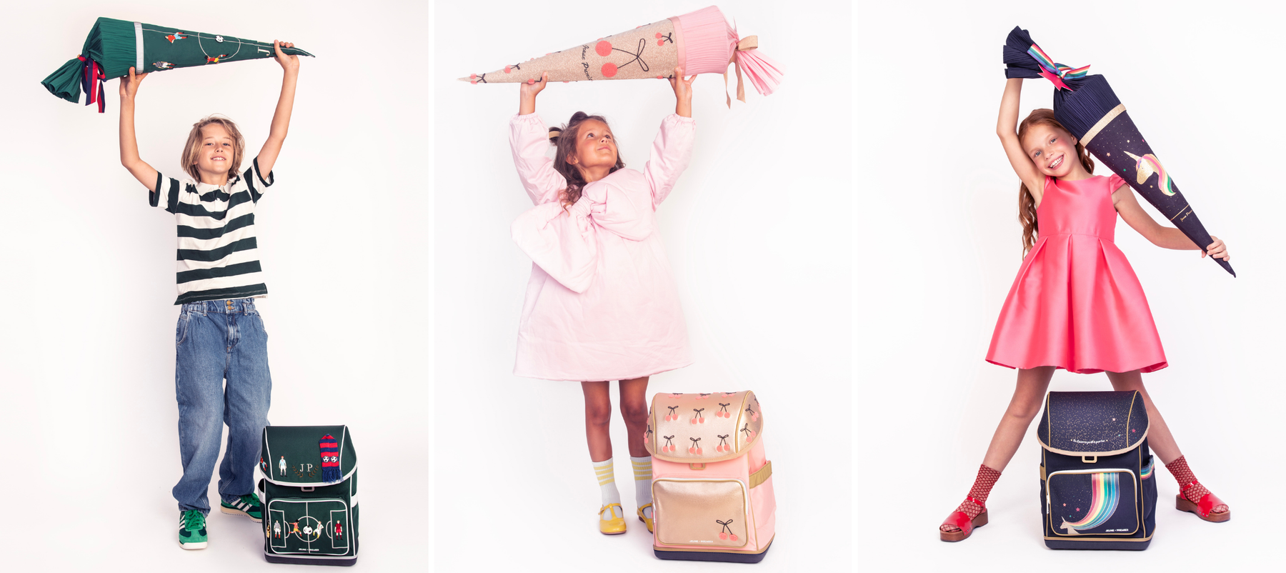 Neue Jeune Premier Schultüte FC Jeune Premier, Cherry Pompon und Unicorn Gold