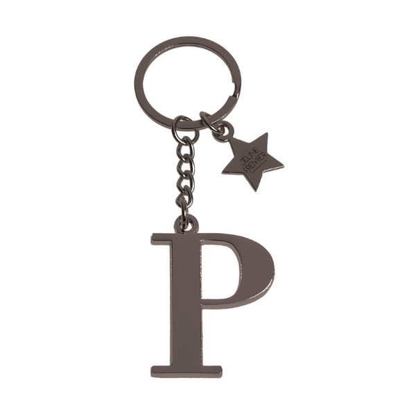 Keychain Letter Black - P