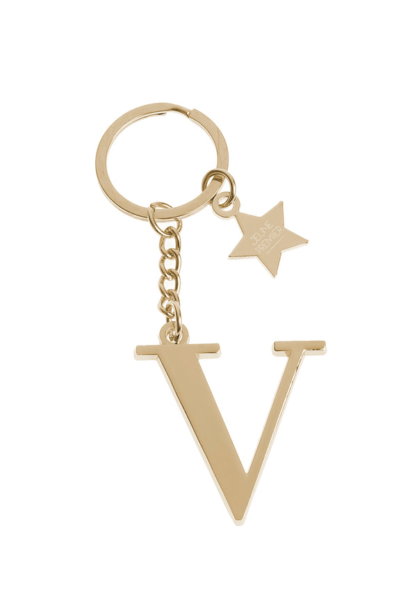 Keychain Letter Gold - V