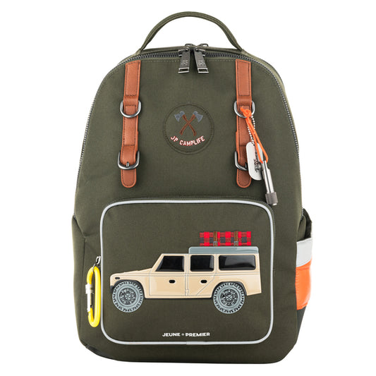 Trendy backpack for boys from 6 years. The Jeune Premier New Bobbie Camp Life is a rework of the classic Bobbie model. 
