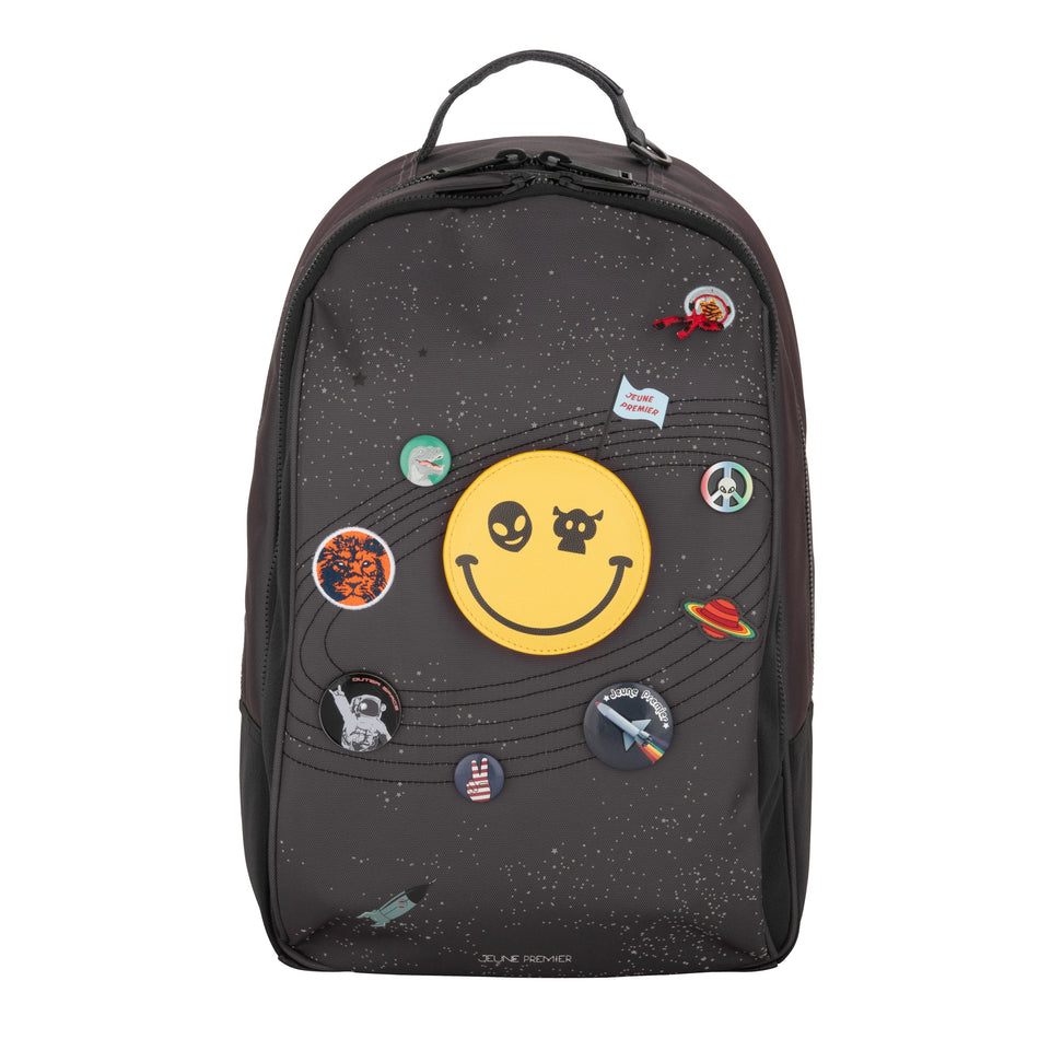 The James Backpack is a trendy backpack with handy compartments for school for boys from 8 years old. The Jeune Premier "Space invaders" print is ideal for cool boys fascinated by the universe & space travel.
