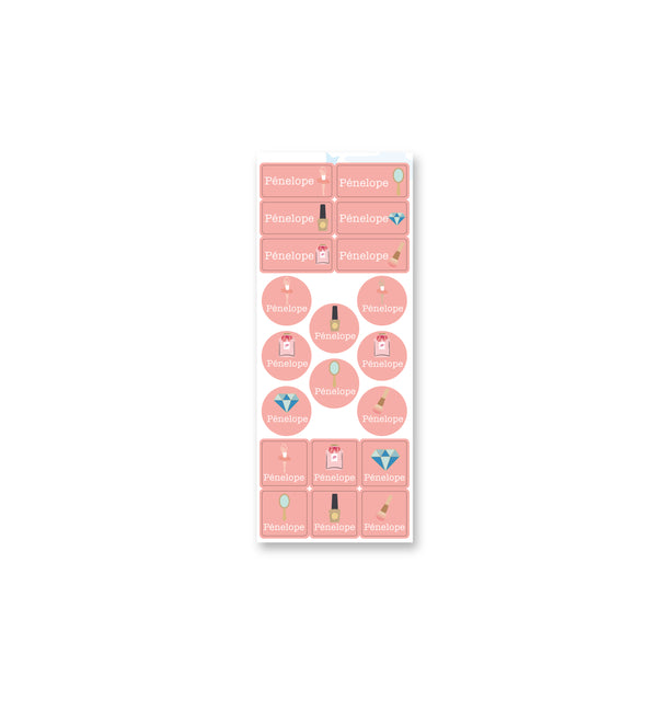 Clothing Label Set - Jewellery Box Pink