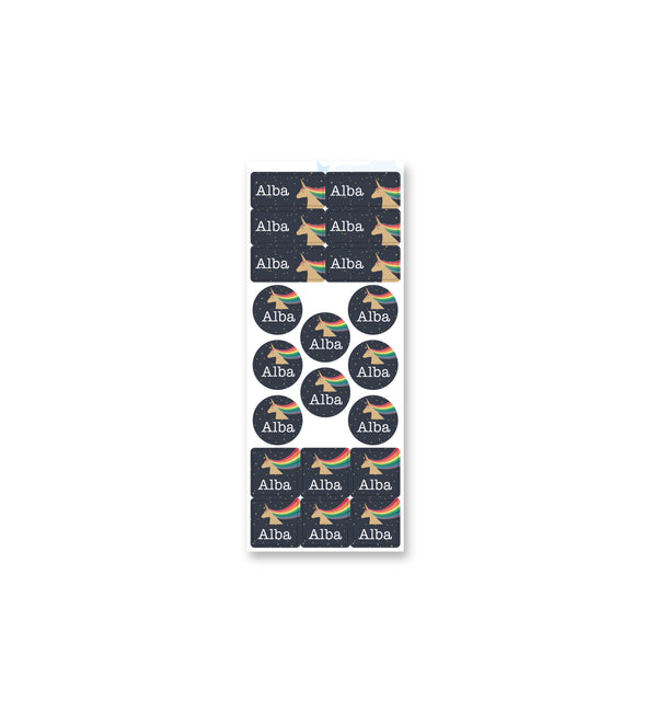 Clothing Label Set - Unicorn Gold