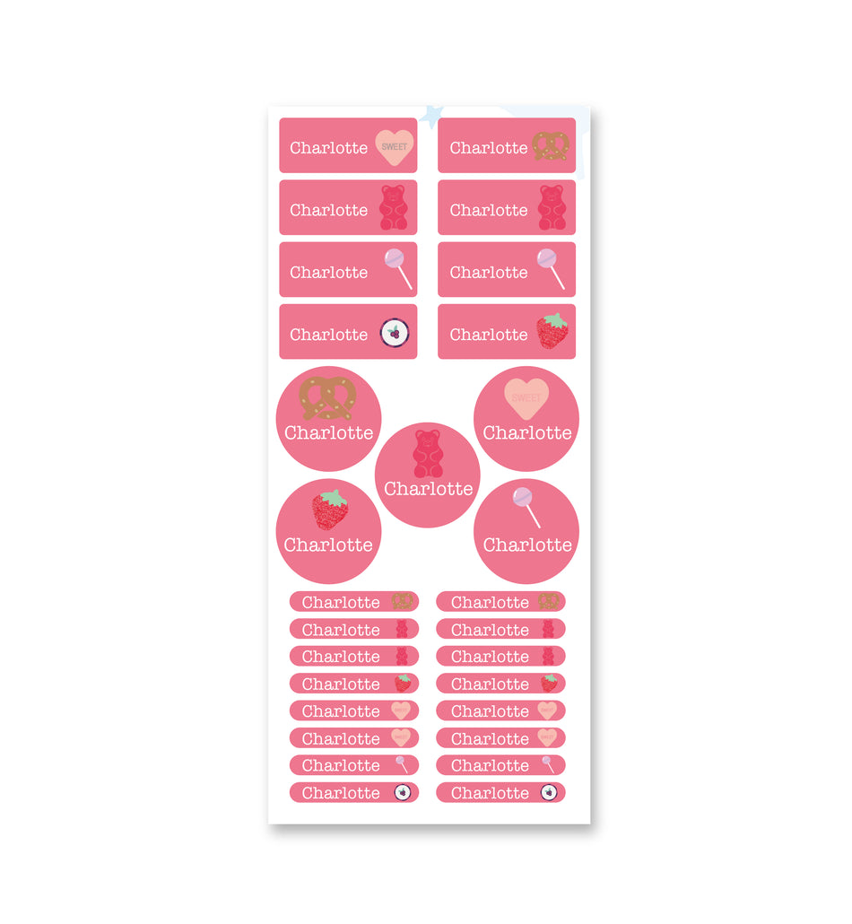 Name Label Set - Candy