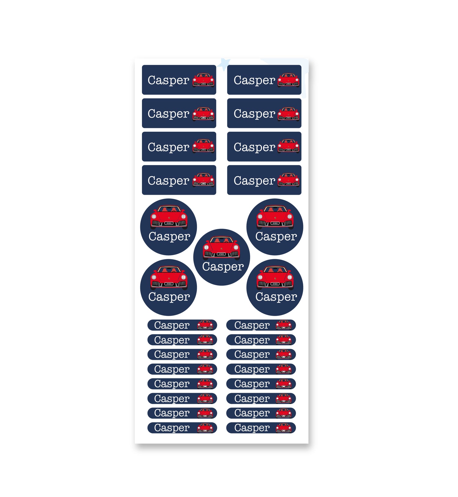 Name Label Set - Porsche