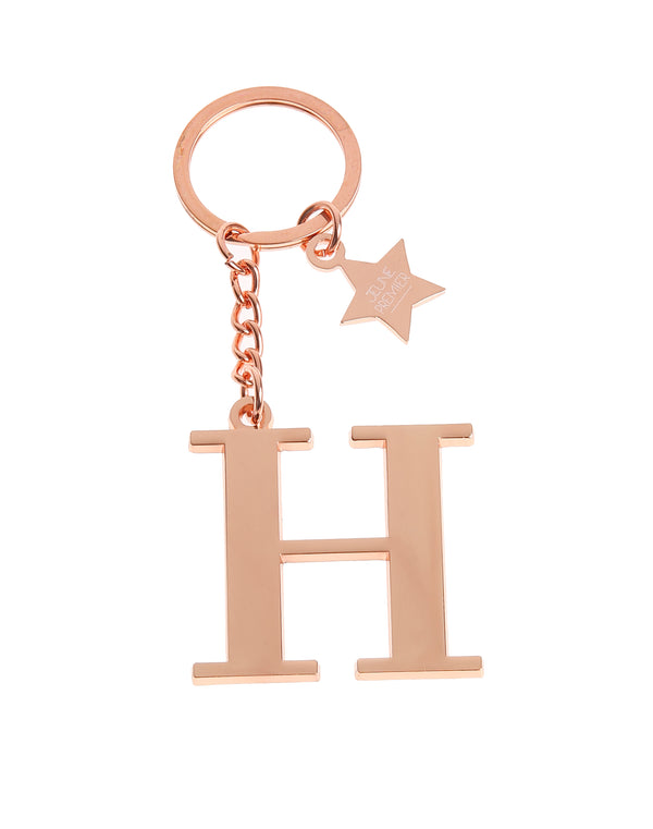 Keychain Letter Rose Gold - H